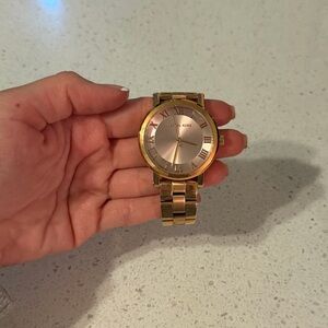 Michael Kors Gold-Tone Women's Wristwatch with Roman Dial